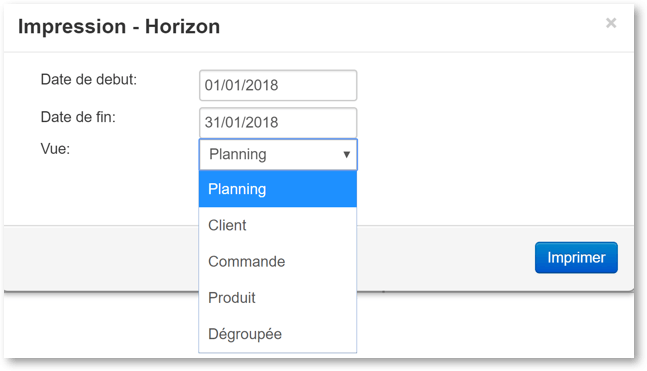 Comment imprimer les données de mon planning de Gantt