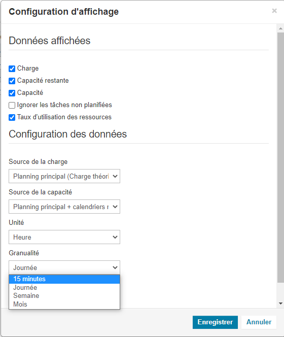 Améliorations fonctionnelles Planilog | été 2021 8 Charge granularite 15min