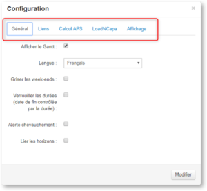 Comment ai je acces au menu de configuration