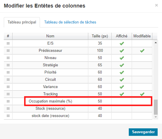 Améliorations fonctionnelles Planilog | été 2021 4 occupation maximale dashboard
